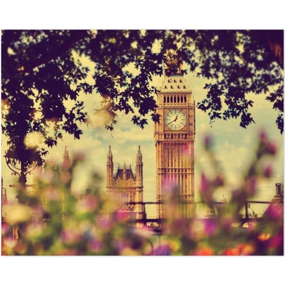 Poster Decorativo Londres flores PA032