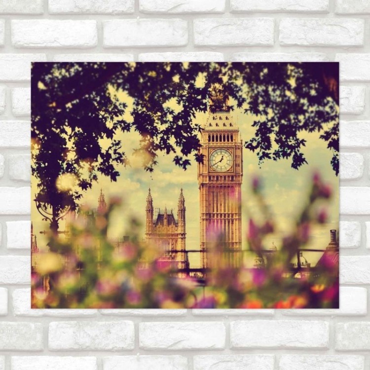 Poster Decorativo Londres flores PA032