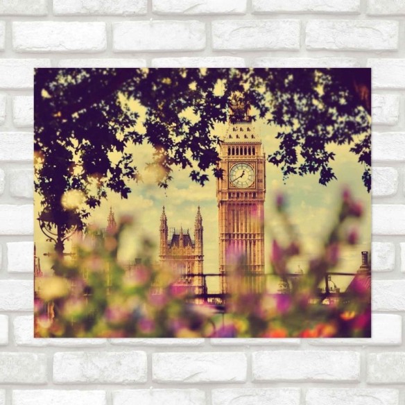 Poster Decorativo Londres flores PA032