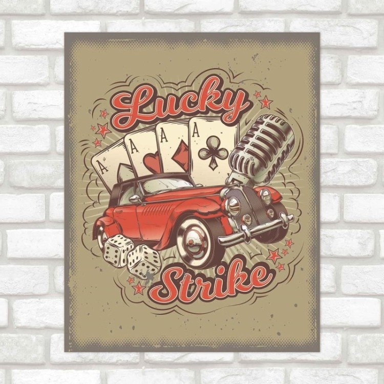 Poster Decorativo Lucky Strike PA007