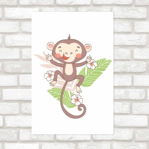Poster Decorativo Macaco...