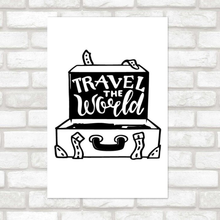 Poster Decorativo Mala Travel The World N07298