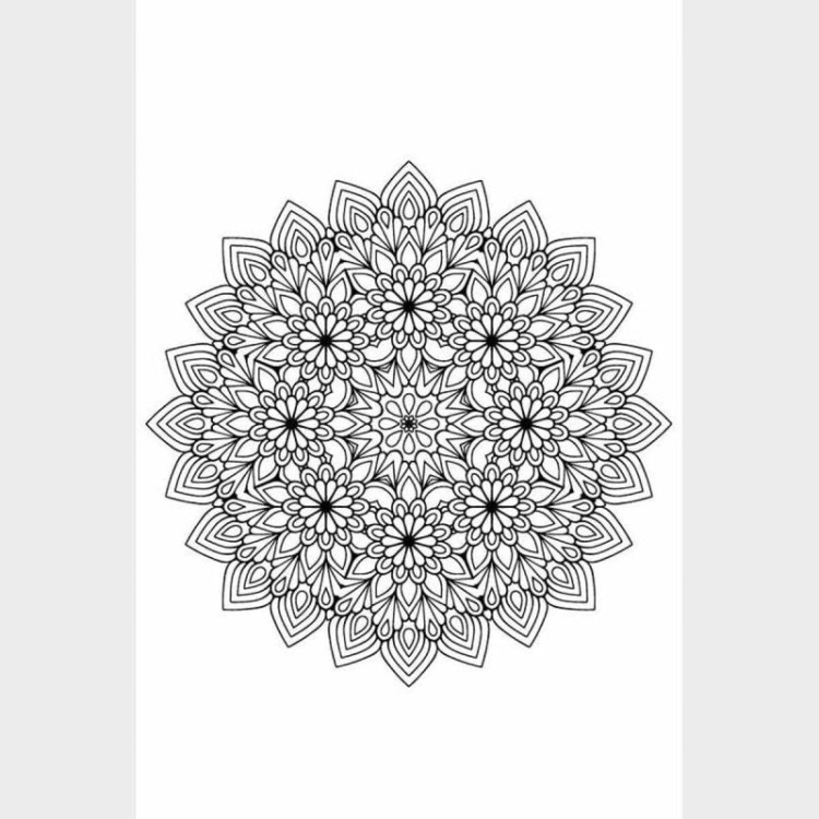 Poster Decorativo Mandala De Flores...