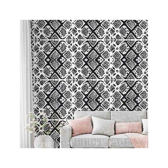 Papel de Parede Adesivo Animal Print Branco Preto 5196722837