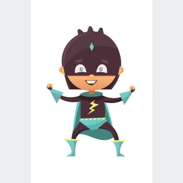 Poster Decorativo Menino Herói Preto e Verde N07220