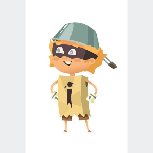 Poster Decorativo Menino Herói Saco de Papel N07221