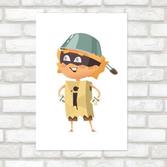 Poster Decorativo Menino Herói Saco de Papel N07221