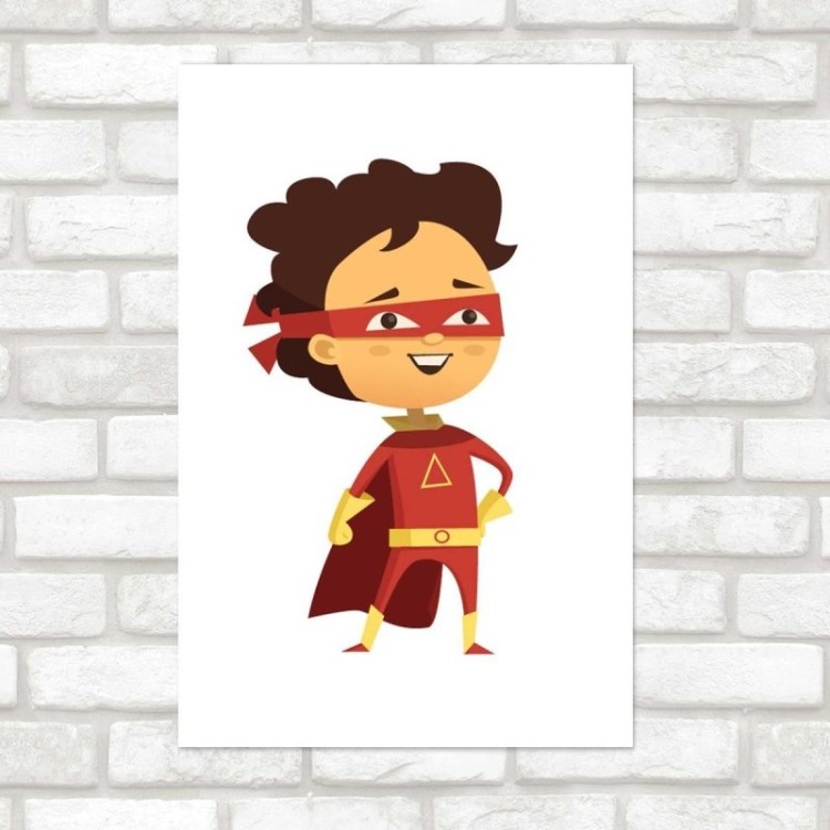 Poster Decorativo Menino Herói Vermelho N07218