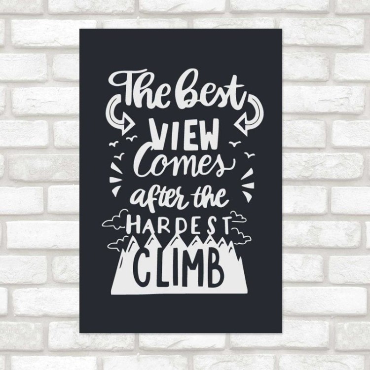 Poster Decorativo Montanhas Lettering...