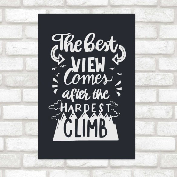Poster Decorativo Montanhas Lettering Motivacional N07267