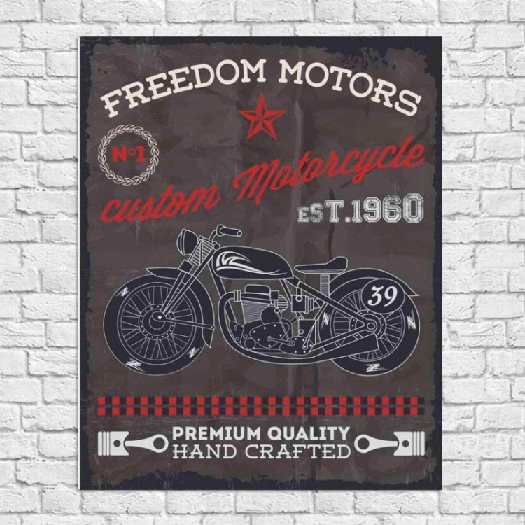 Poster Decorativo Moto Custom 02000200