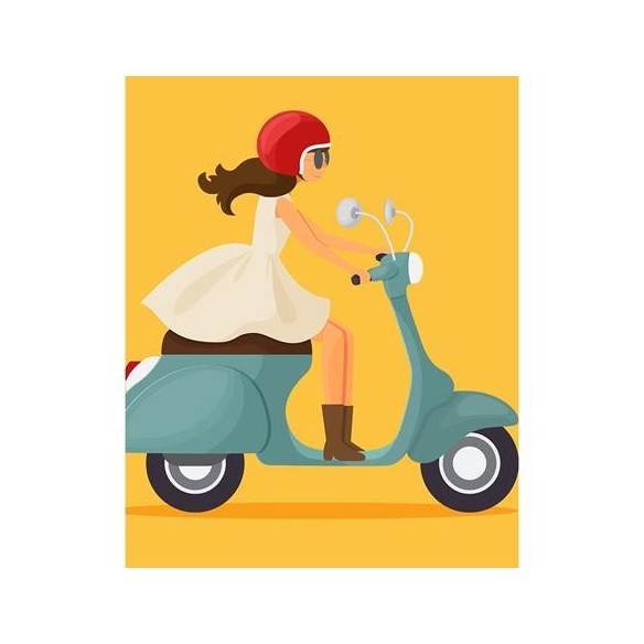 Poster Decorativo Moto Motoqueira 56451