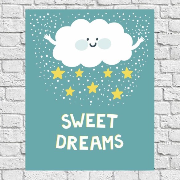 Poster Decorativo Nuvem Estrela Céu 23589