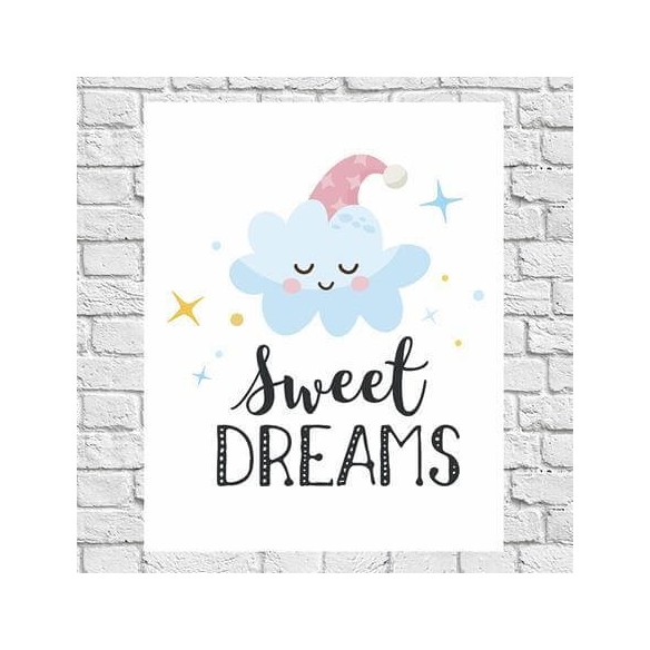 Poster Decorativo Nuvem Estrela Céu 8444