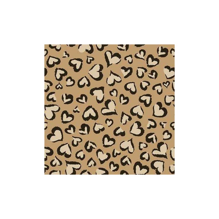Papel de Parede Adesivo Animal Print Coração...