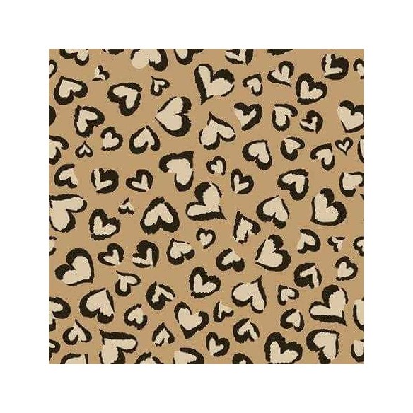 Papel de Parede Adesivo Animal Print Coração Onça 140304862