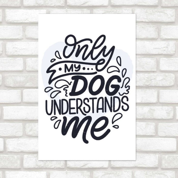Poster Decorativo Only My Dog Understands Me N07251