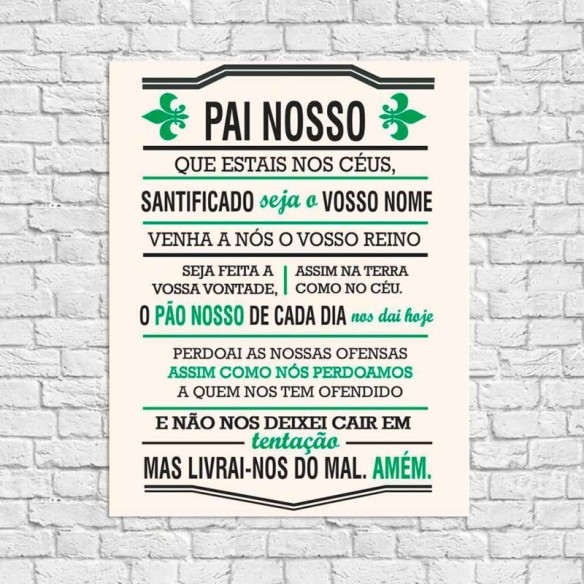 Poster Decorativo Pai Nosso