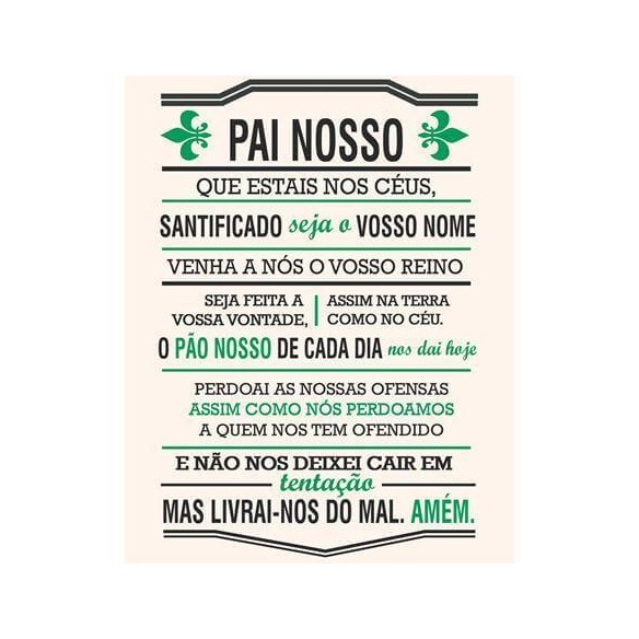 Poster Decorativo Pai Nosso