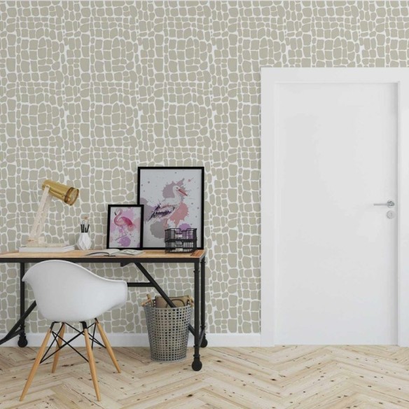 Papel de Parede Adesivo Animal Print Crocodilo 547139083