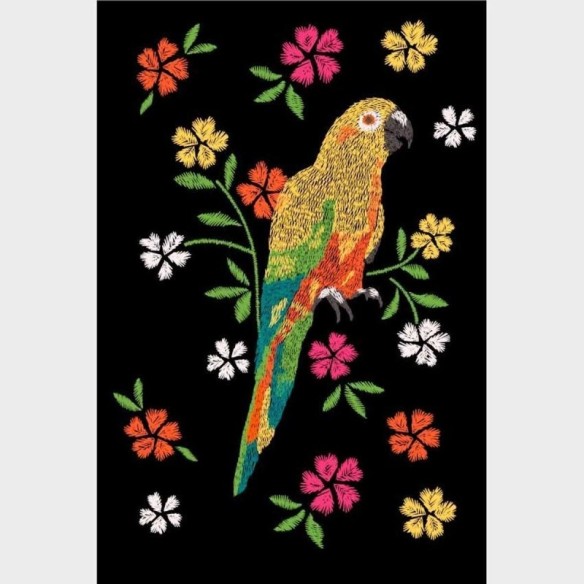 Poster Decorativo Papagaio E Flores N09241