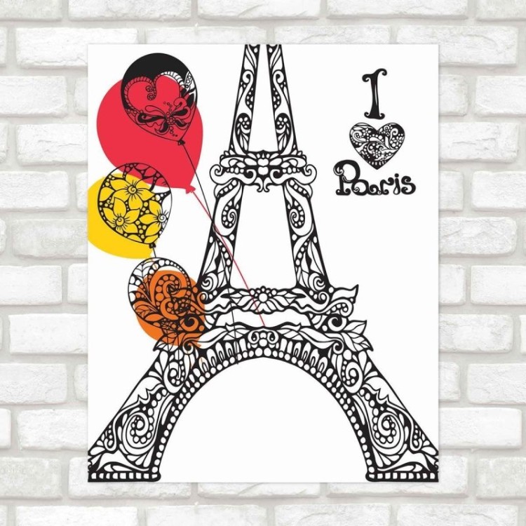Poster Decorativo paris balões PA094