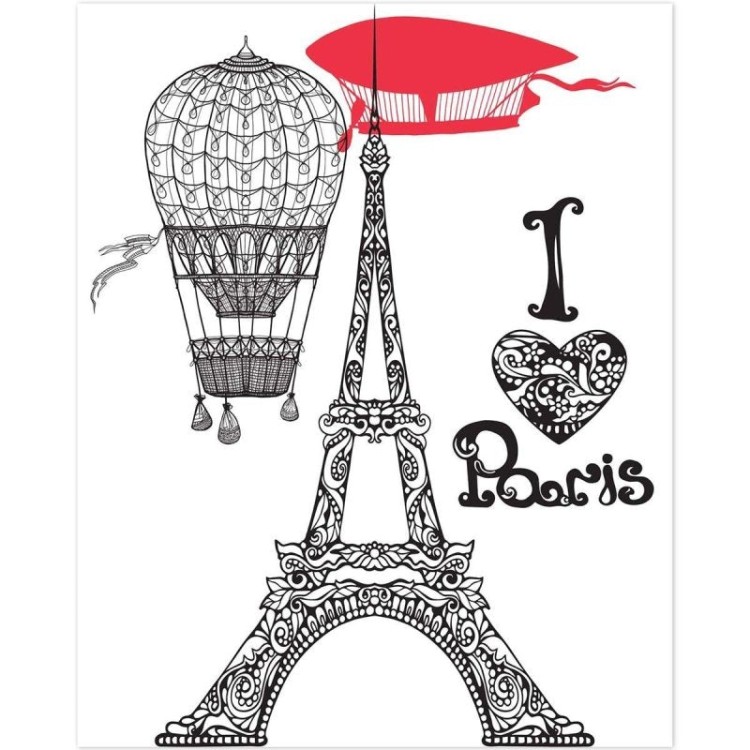 Poster Decorativo paris balões PA096