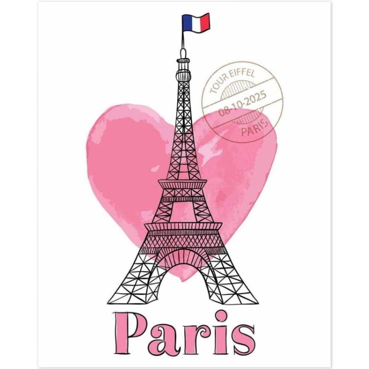 Poster Decorativo Paris coração PA005