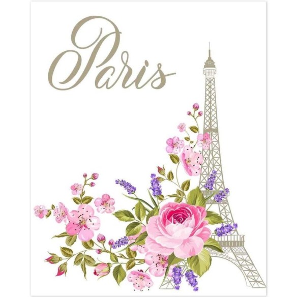 Poster Decorativo Paris Flores PA004