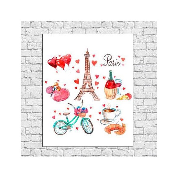 Poster Decorativo Paris França Viagem 68420