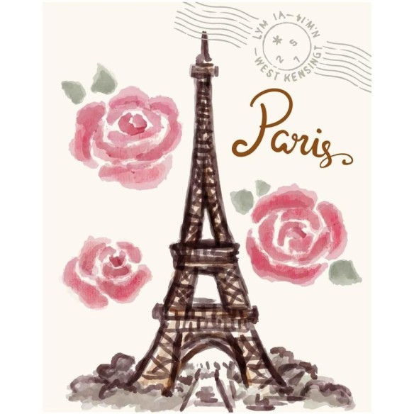 Poster Decorativo paris rosas PA017