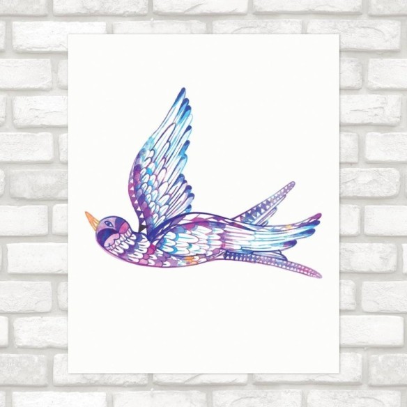 Poster Decorativo passaro colorido PA0115