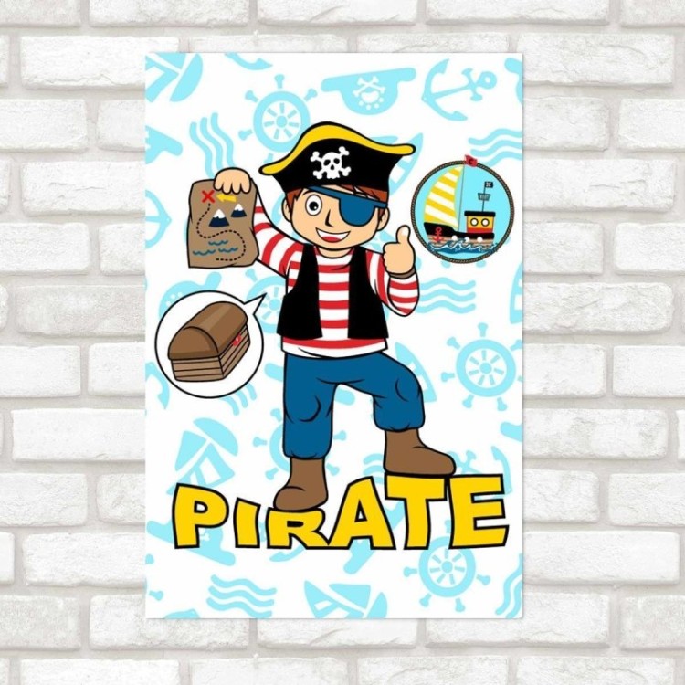Poster Decorativo Pirata Infantil N09243