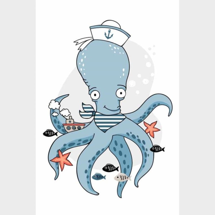 Poster Decorativo Polvo Marinheiro N09246