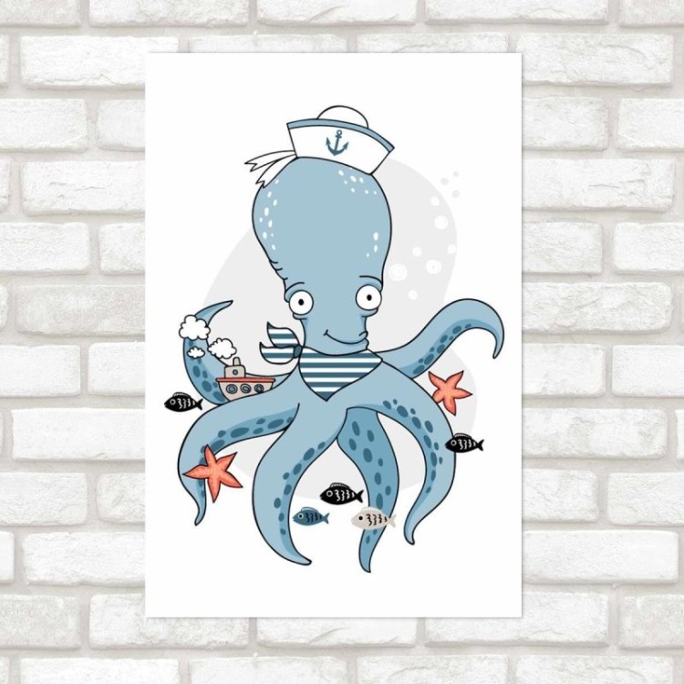 Poster Decorativo Polvo Marinheiro N09246
