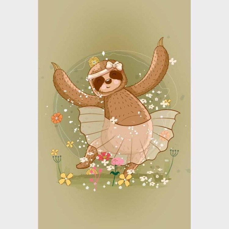 Poster Decorativo Preguiça Bailarina N09271