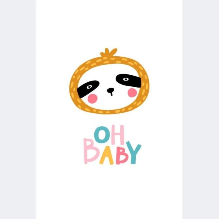Poster Decorativo Preguiça Minimalista N07206