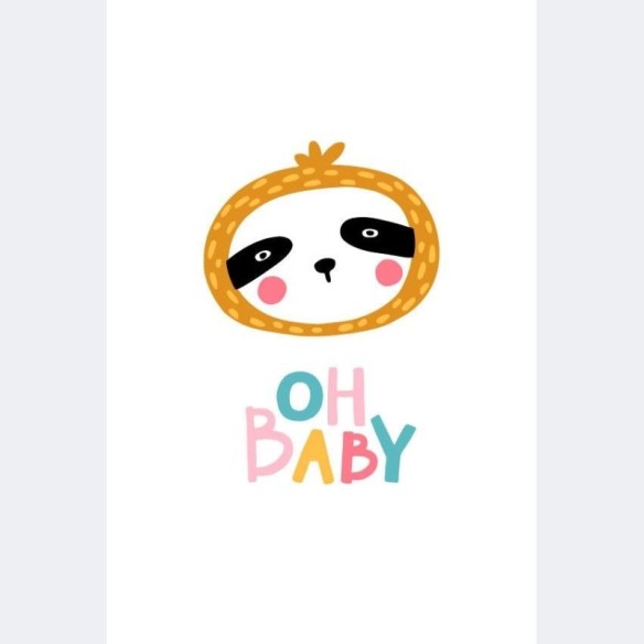 Poster Decorativo Preguiça Minimalista N07206