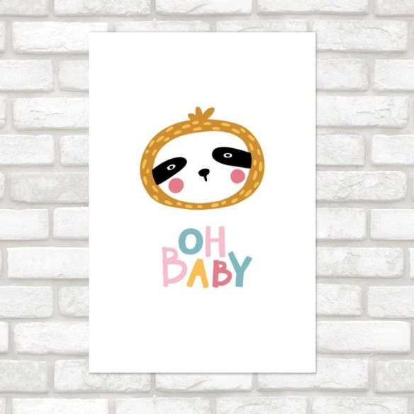 Poster Decorativo Preguiça Minimalista N07206