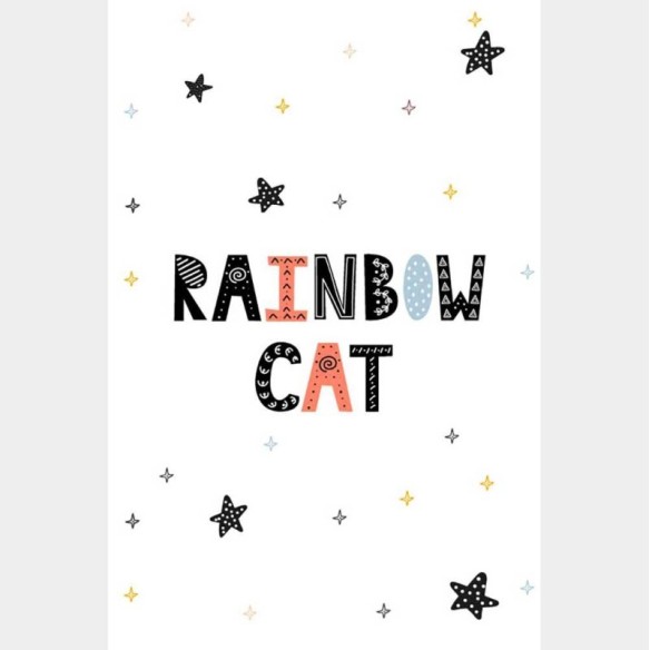 Poster Decorativo Rainbow Cat Gato Arco-iris N08112
