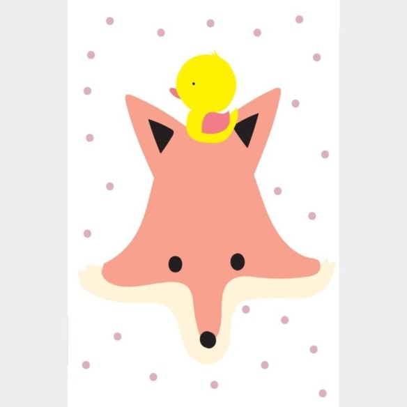 Poster Decorativo Raposa e Patinho de Borracha N07235
