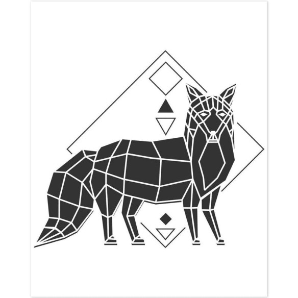 Poster Decorativo raposa geometrico PA036