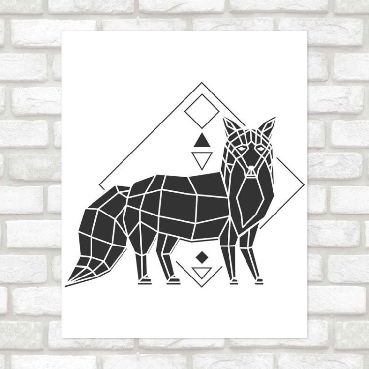 Poster Decorativo raposa geometrico PA036