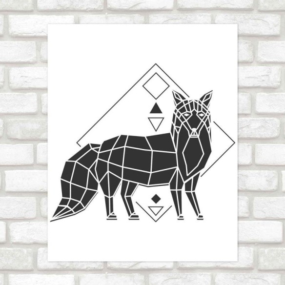 Poster Decorativo raposa geometrico PA036