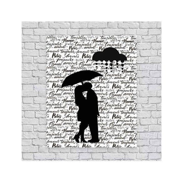 Poster Decorativo Romântico Chuva 14050