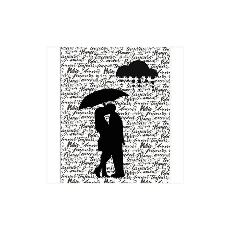 Poster Decorativo Romântico Chuva 14050