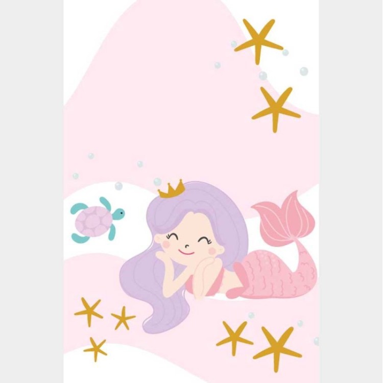 Poster Decorativo Sereia Rosa N08123