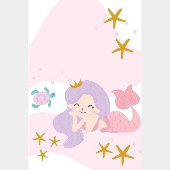 Poster Decorativo Sereia Rosa N08123