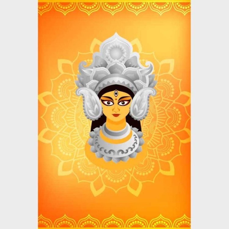 Poster Decorativo Shiva Em Amarelo N09289