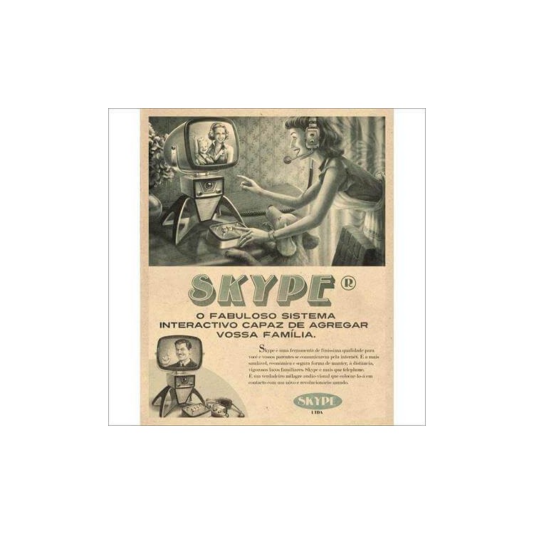 Poster Decorativo Skype Retrô 8510